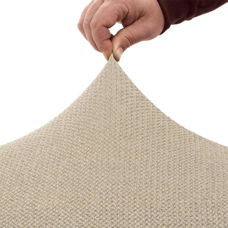 Huse super elastice HARMONIA smântânii canapea cu otoman dreapta (l. 210 - 320 cm)