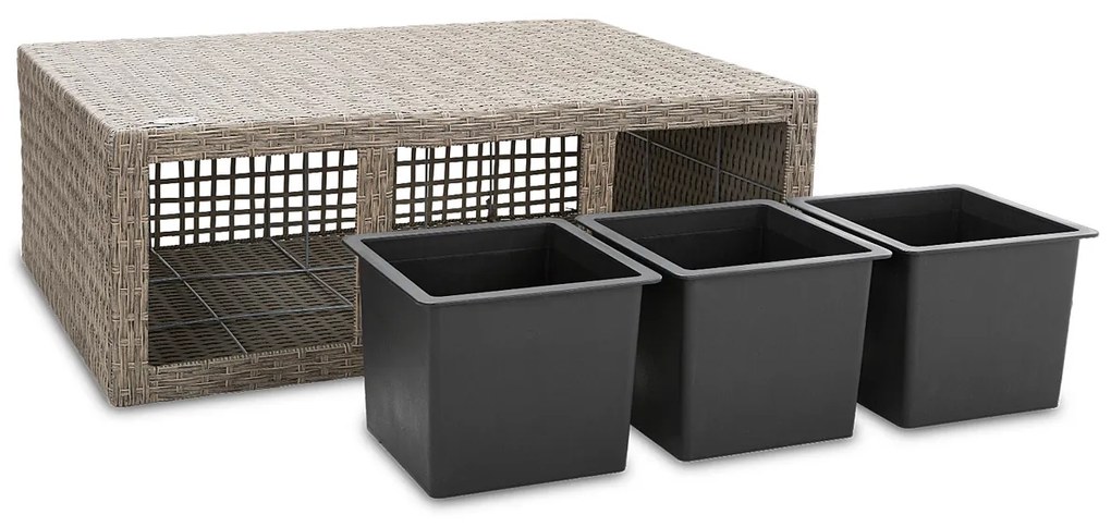 Deuba Ghiveci cu flori 83x30,5x60cm - crem