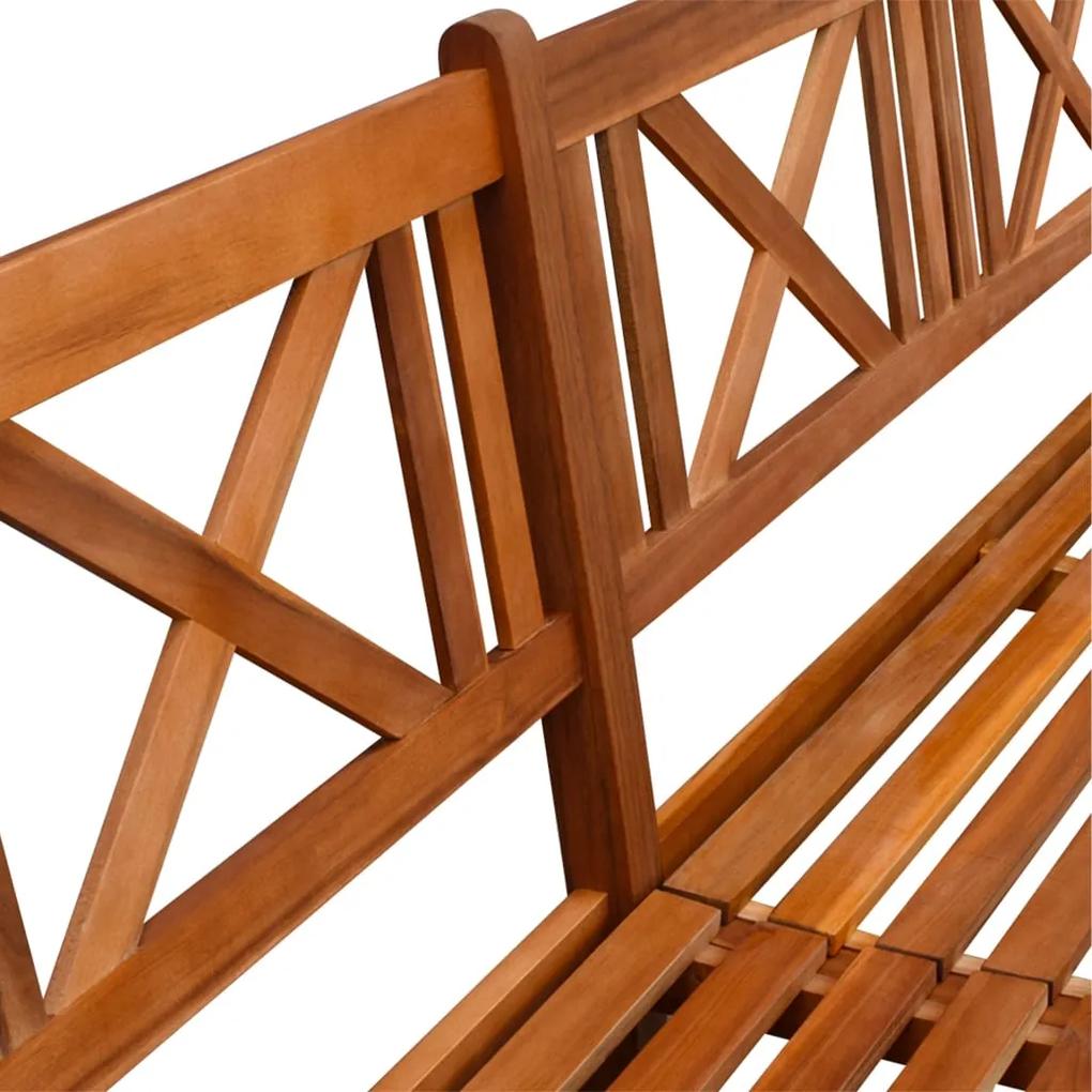 Banca de gradina cu perne, 240 cm, lemn masiv de acacia model frunze, 120 x 50 x 4 cm, 1, 120 x 50 x 4 cm
