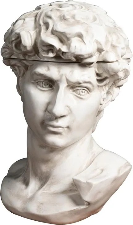 Statueta alba din rasina, cu spatiu de depozitare, David