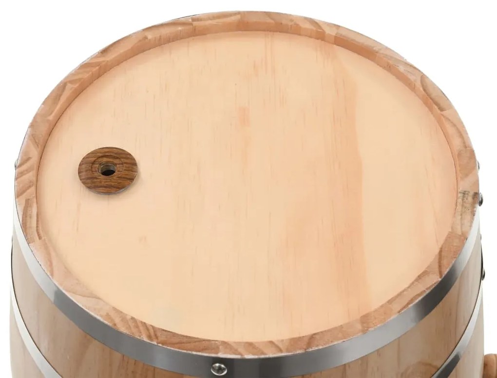 Butoi de vin cu robinet, 35 L, lemn masiv de pin 35 l