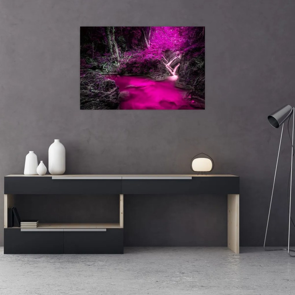 Tablou - Pădure roz (90x60 cm)