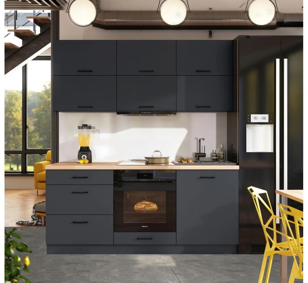 Set mobilier de bucătărie ELISE 180 cm, grafit