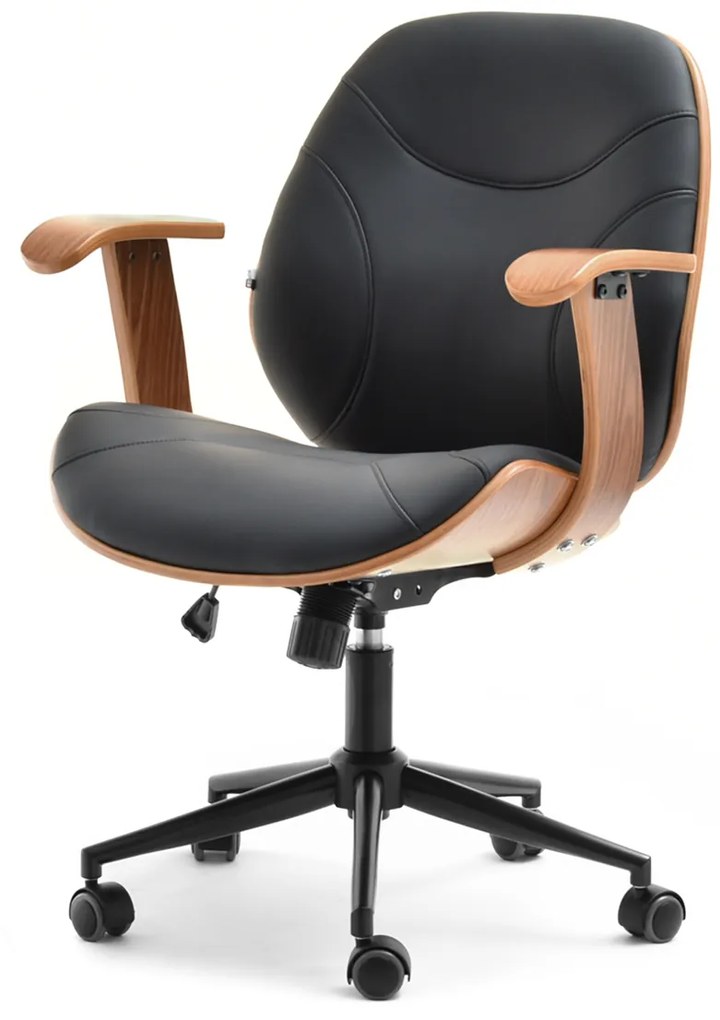 Scaun Raynold (nuc închis + negru). Promo -14%. 1109967