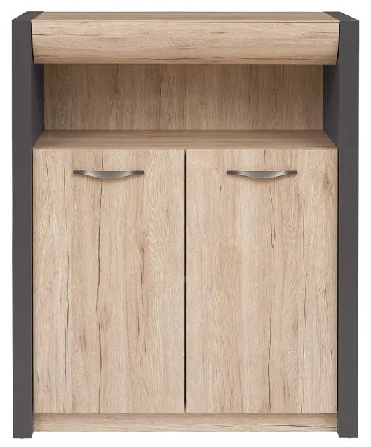 Dulap Executive REG2D1S/11/9 (gri wolfram + Stejar san remo deschis). 798579