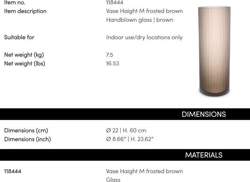 Vaza, Vas decorativ design LUX Haight M, maro