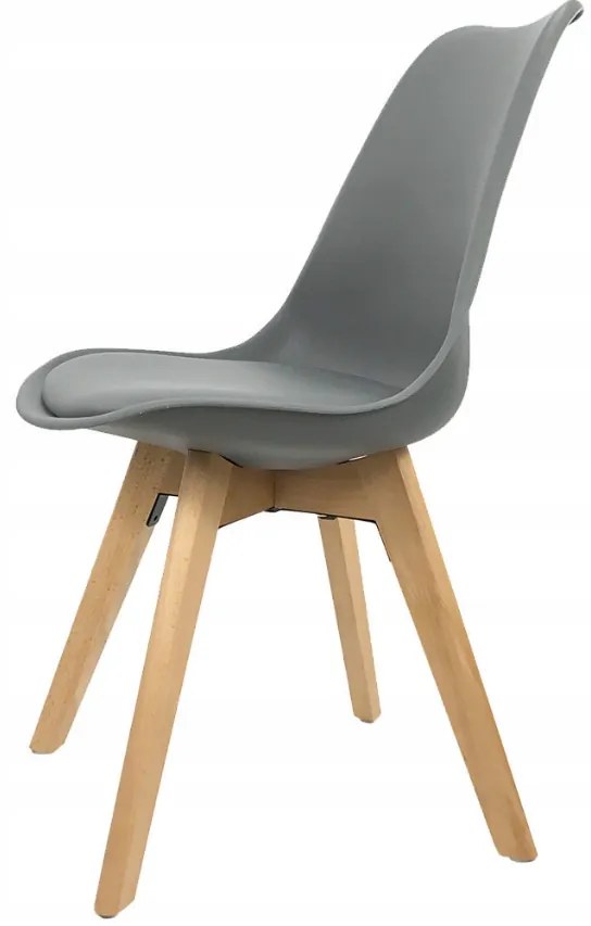 Scaune de sufragerie 4buc gri închis, stil scandinav Basic
