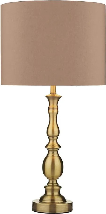 Där Lighting MAD4275 - Lampă de masă MADRID 1xE27/60W/230V maro/alamă