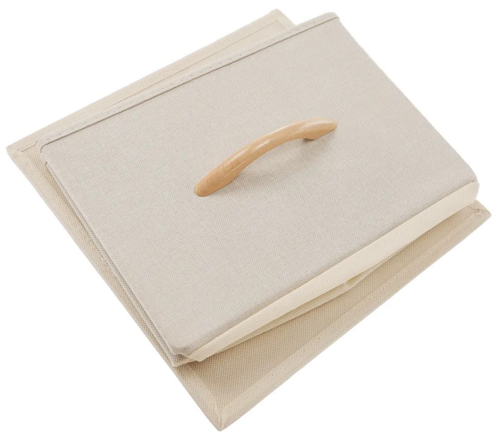 Comodă cu sertare din material textil HAZEL TIP 1,maro, L