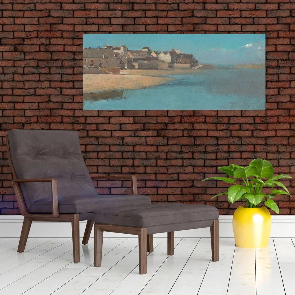 Tablou - Odilon Redon, Village by the Sea in Brittany, reproducere (120x50 cm)