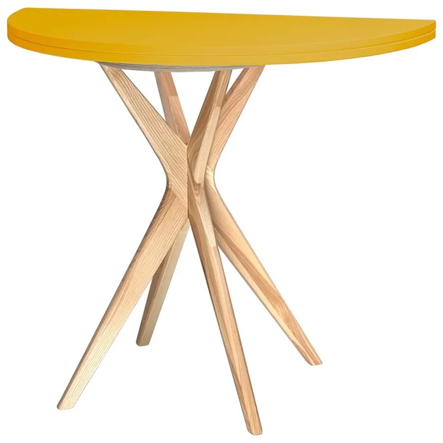 Masă de dining rotundă extensibilă 45x90 cm Jubi – Ragaba