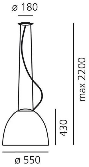 Artemide AR A242100 - Lustră pe cablu NUR 1xE27/205W/230V