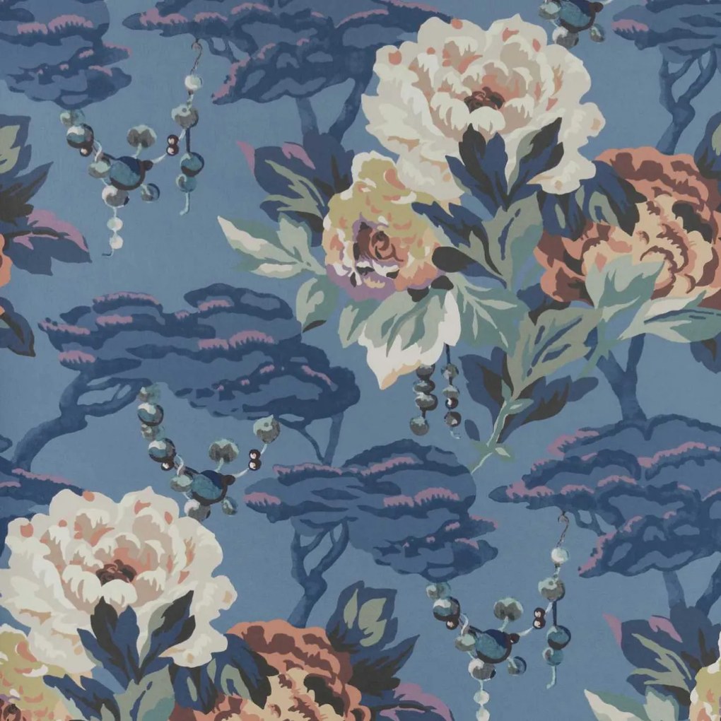 Tapet Paeonia, Indigo Purple, 1838 Wallcoverings, 5.3mp / rola