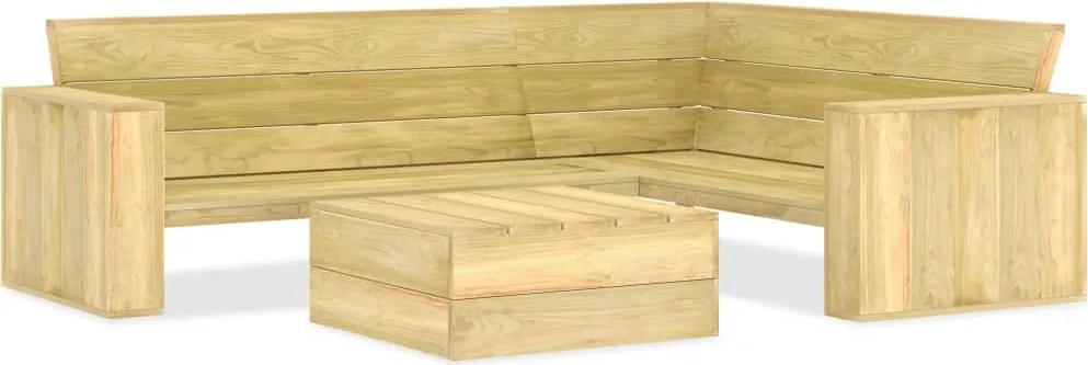 vidaXL Set mobilier de grădină, 2 piese, lemn de pin tratat