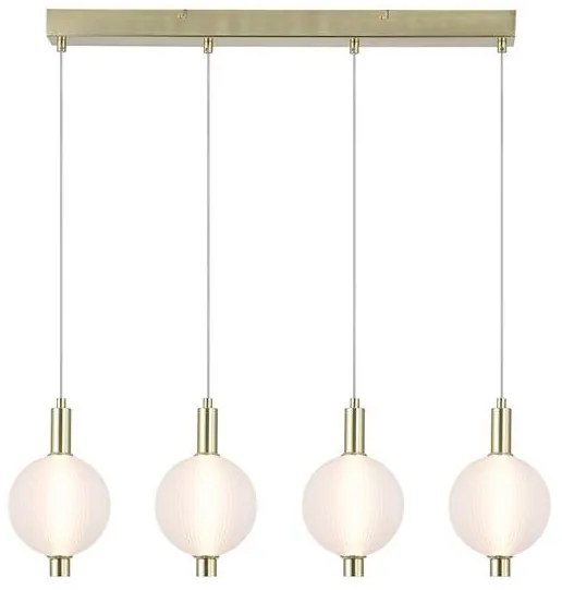 Lustra LED suspendata alama lucios sticla acid Luminique 4Lt