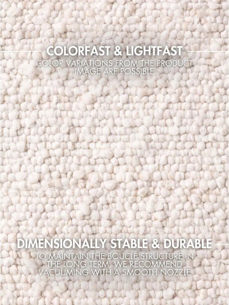 Covor tip traversă fildeș țesut manual din material bouclé 80x200 cm Notting Hill Portobello – Ted Baker