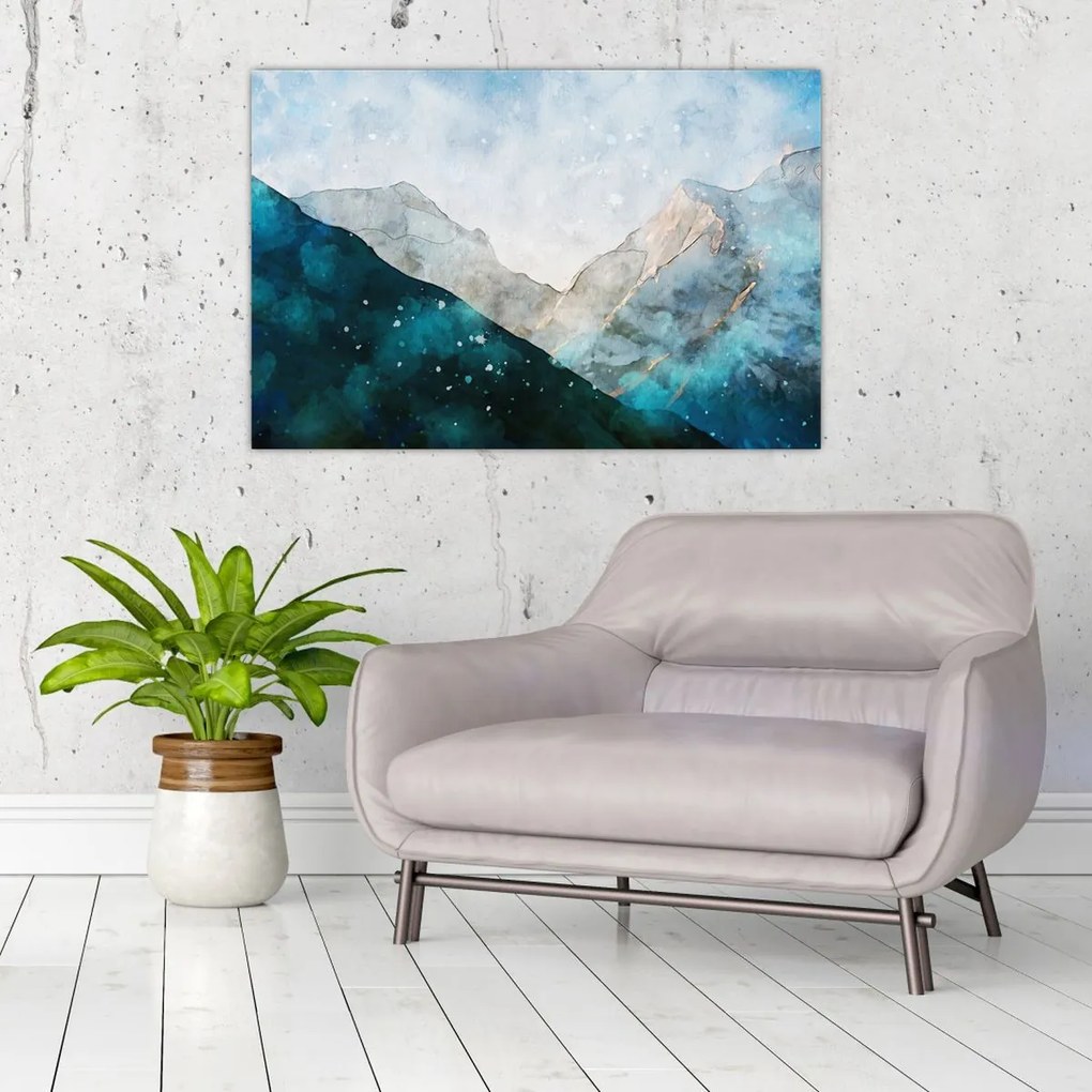 Tablou - Munte desenat (90x60 cm)