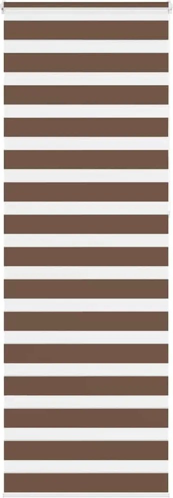 vidaXL Jaluzea tip zebra maro lățime țesătură 70,9 cm poliester