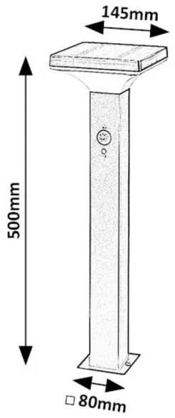 Rabalux 77045 - Lampă solară LED GELEEN LED/4W/3,7V IP44 negru