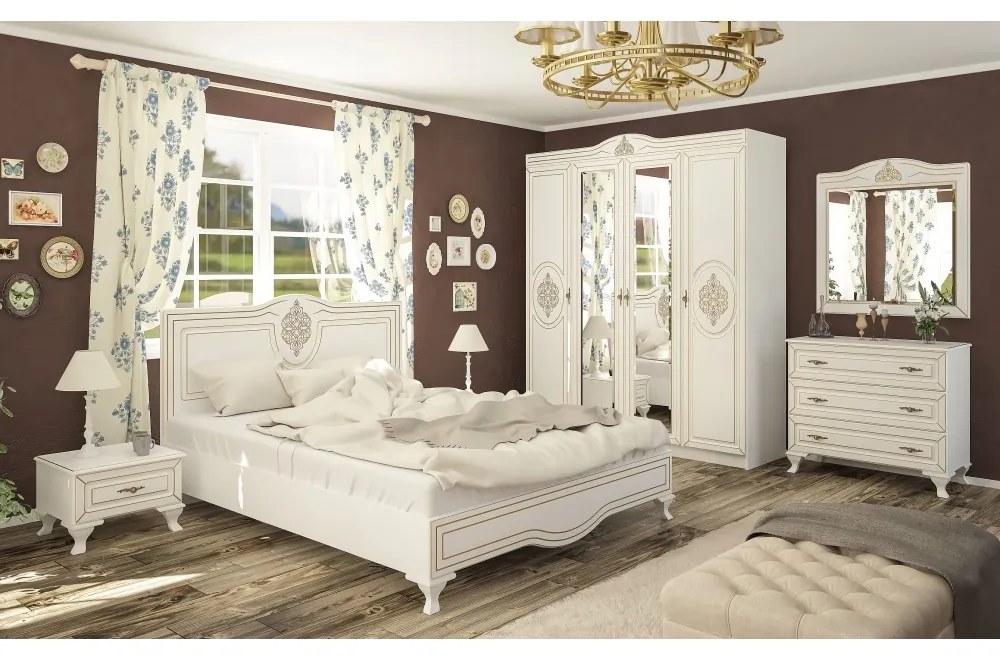 DORMITOR MILAN ALB MAT