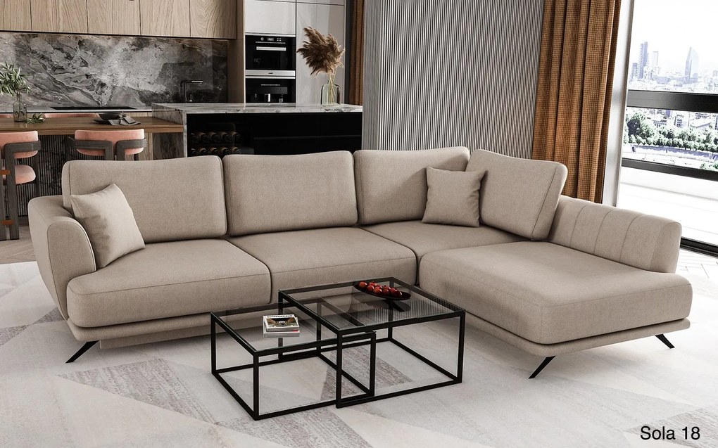 Colțar lemn masiv Extensibil Leona Depozitare 280x178cm Personalizabil - Loco 40, Dreapta