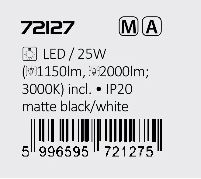 Lustra Suspendata Liniara, LED, Negru, Elia