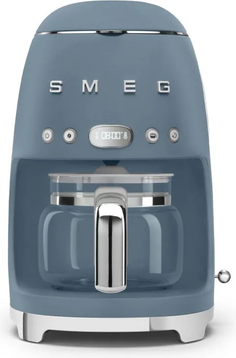 Cafetiera electrica Smeg DCF02SBMEU, 1050 W, 1,4 l,Cana de 1,25 l, Pana la 10 cesti, Sistem anti-fierbere, Albastru cenusiu