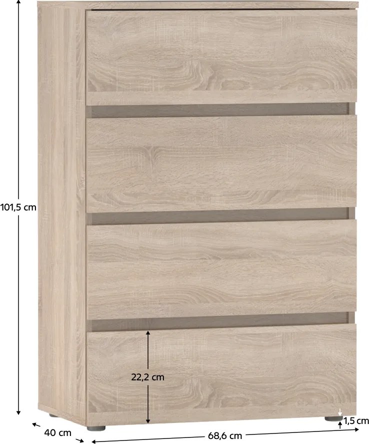 Comoda PARMAD, stejar sonoma