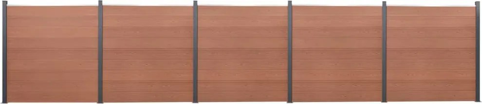 vidaXL Set panouri pentru gard, maro, 872x186 cm, WPC