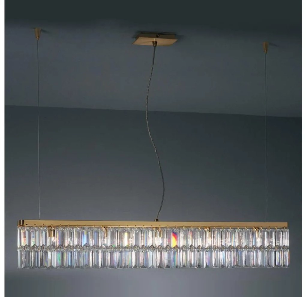 Kolarz 314.87.3 - Candelabru cristal PRISMA 7xG9/25W/230V aur 24K