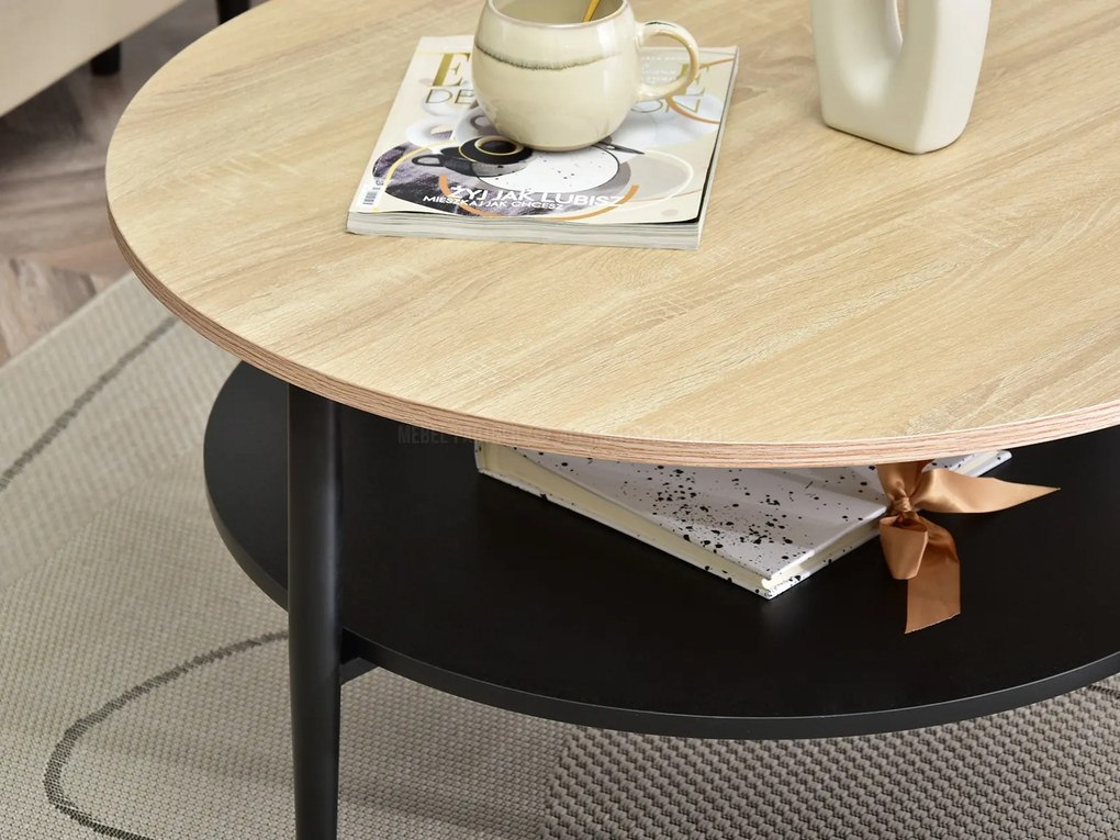 Măsuță de cafea Randolf Xl (sonoma + negru). 1111705