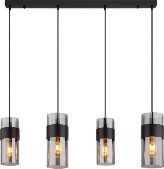 Lustră pe cablu Globo 15718-4 SCARFINA 4xE27/60W/230V