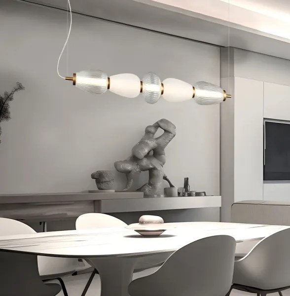 Lustră LED pe cablu SHINY LED/23W/230V albă/aurie