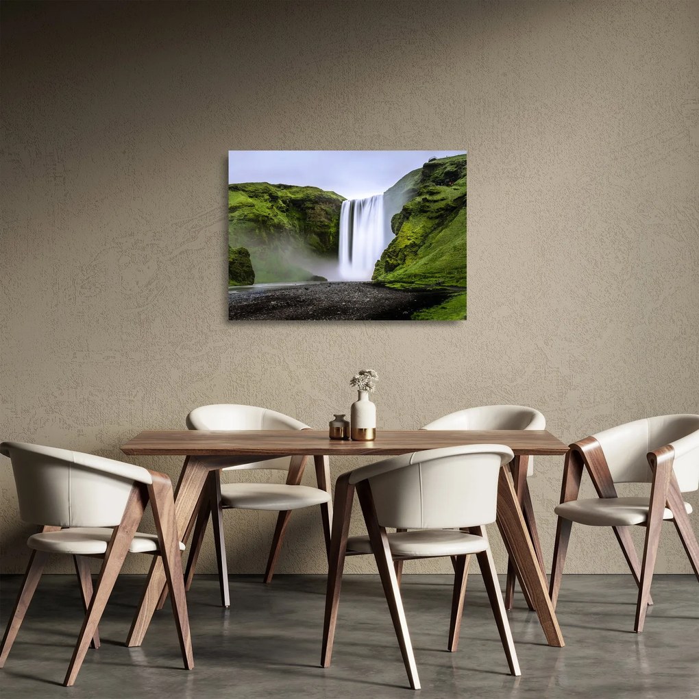 Tablou pe sticlă cu cascade (70x50 cm)