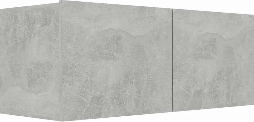 vidaXL Comodă TV, gri beton, 80 x 30 x 30 cm, lemn prelucrat