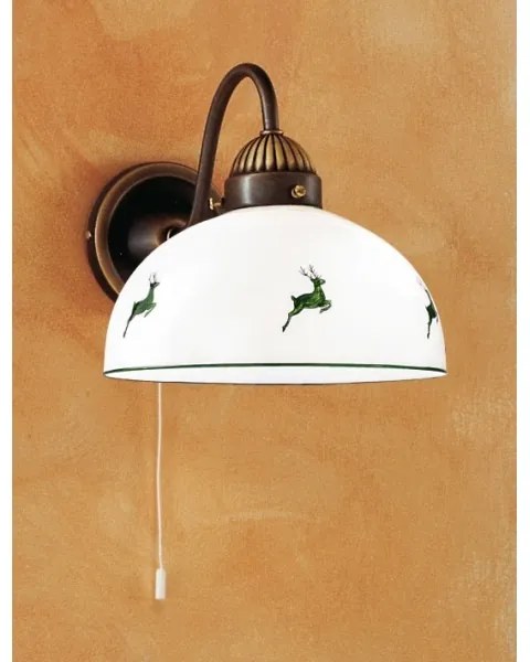 Lampă de perete Kolarz 731.61.100 NONNA 1xE27/75W/230V maro/verde