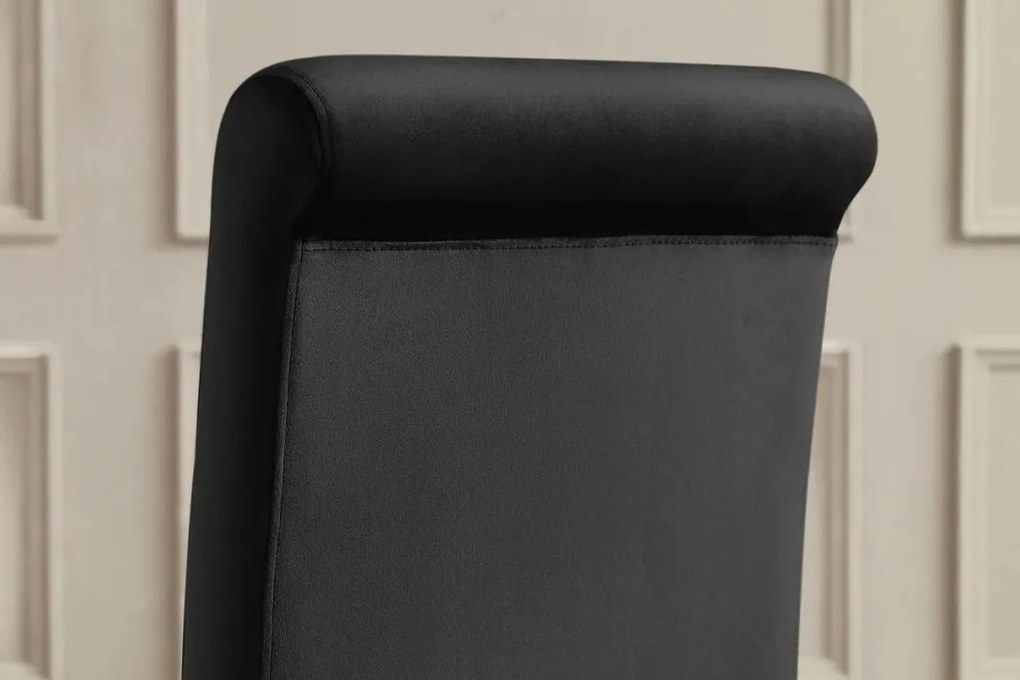 Set 2 scaune Modern Barock, auriu/ catifea neagra