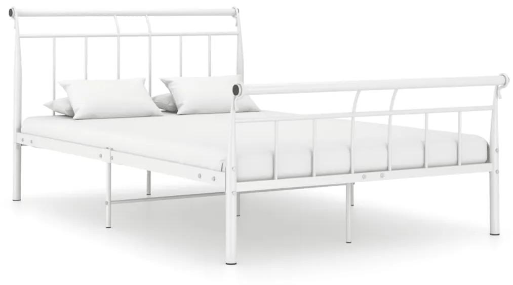 325037 vidaXL Cadru de pat, alb, 120x200 cm, metal