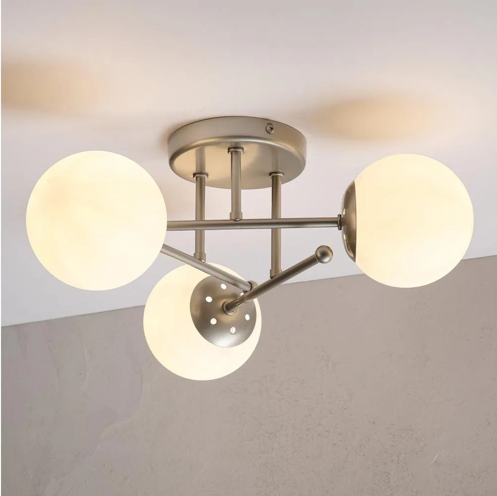 Lustră aplicată MALENA 3xE14/5W/230V crom mat/alb
