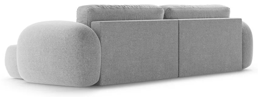 Colțar gri deschis extensibil/cu spațiu de depozitare cu tapițerie din chenille Tonale – Cosmopolitan Design