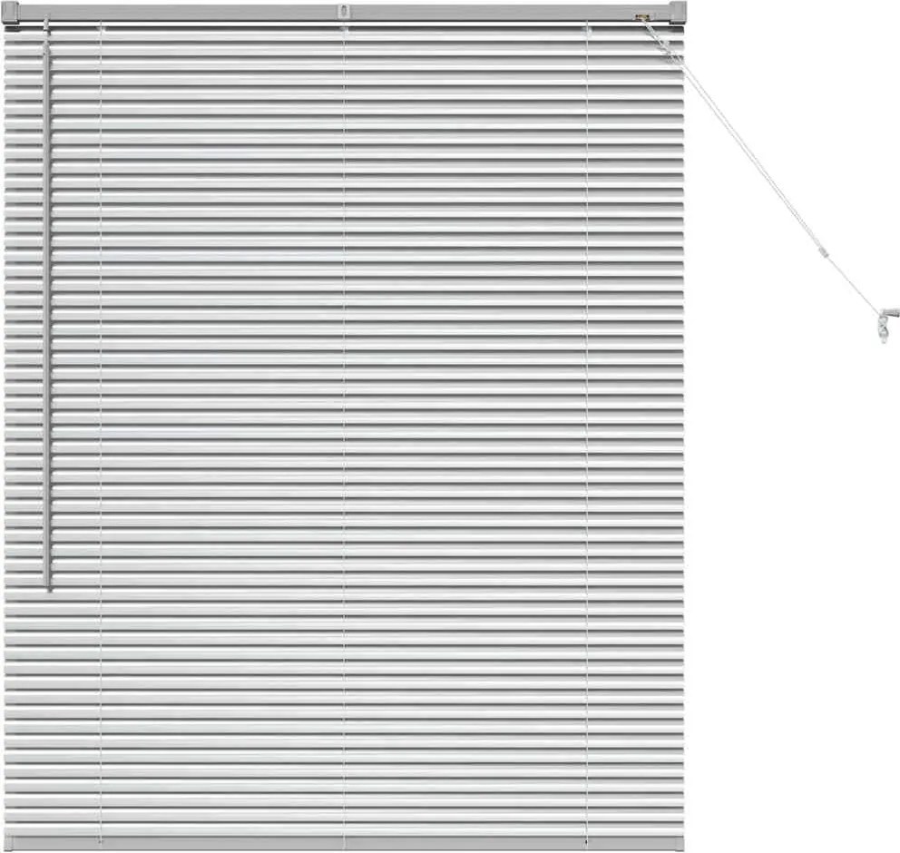 vidaXL Jaluzele venetiene Manual Argintiu 130 x 105 cm Aluminiu