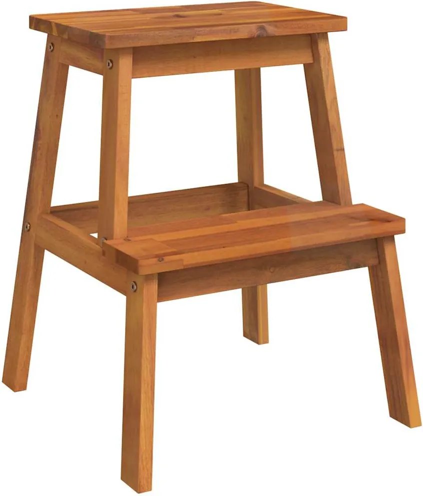 vidaXL Taburet cu 2 trepte, 40x38x50 cm, lemn masiv de acacia