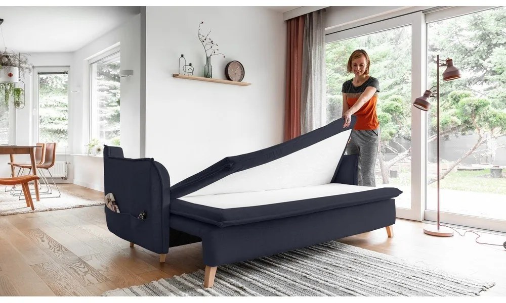 Canapea gri închis/gri antracit extensibilă 225 cm Charming Charlie – Miuform