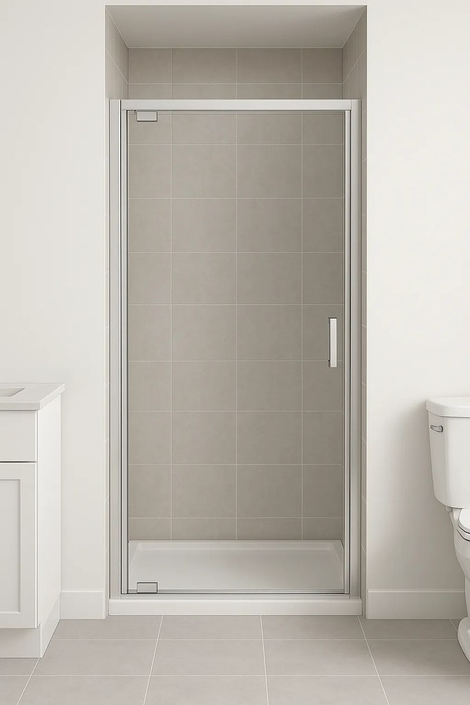 Usa sticla dus batanta 80x185 cm profil crom lucios Cersanit Basic 800x1850 mm