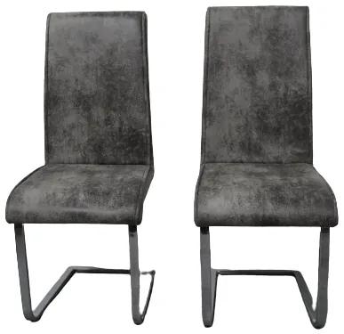 Set 2 scaune Confort, gri beton