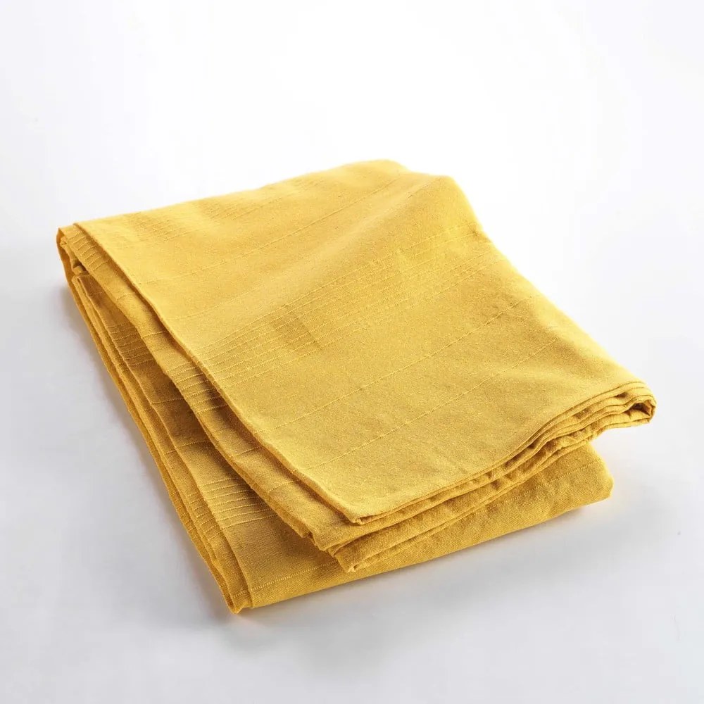 Cuvertură galbenă 180x220 cm Lucile – douceur d'intérieur
