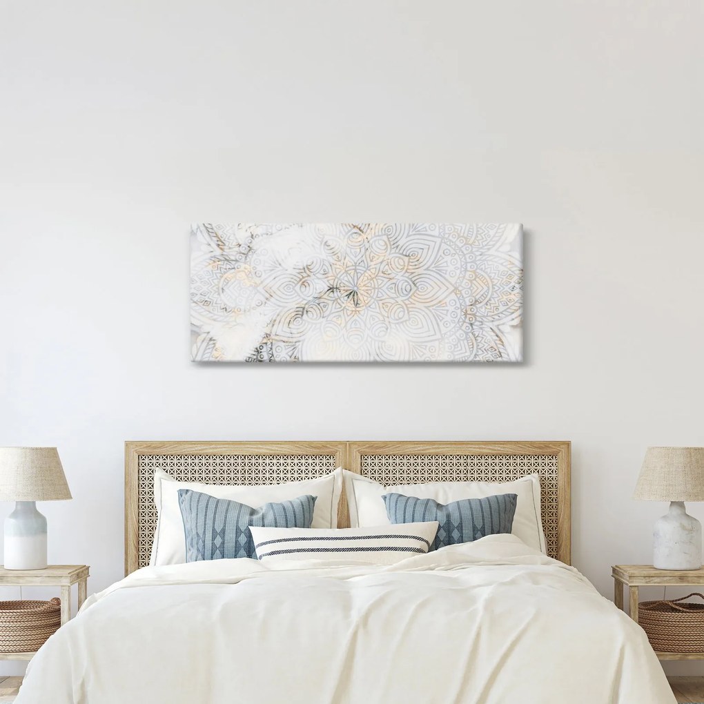 Tablou - Mandale albe (120x50 cm)