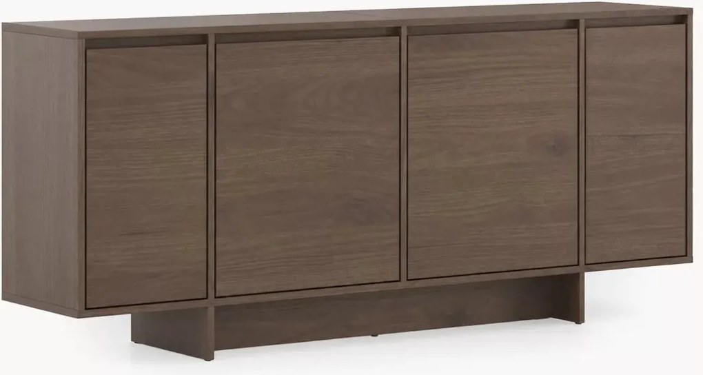 Comodă Zolia 180 cm cu 4 uși - nuc elegant