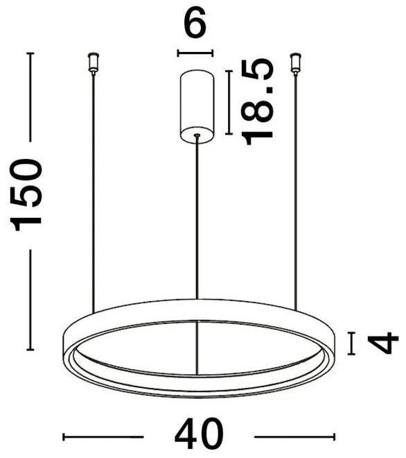 Lustra LED circulara PERRINE 40cm, maro