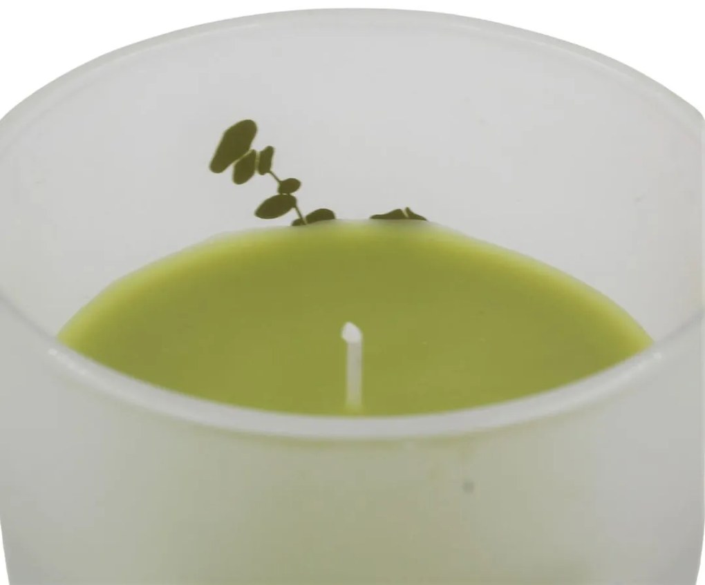 Lumânare parfumată în pahar aromă eucalipt